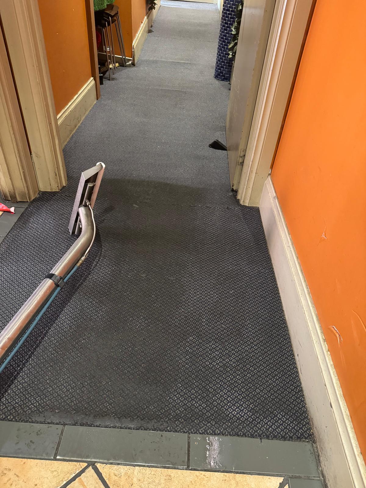 Carpet cleaning result after deep extraction