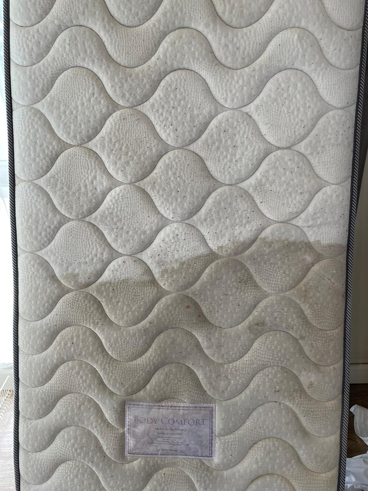 Freshly cleaned mattress surface