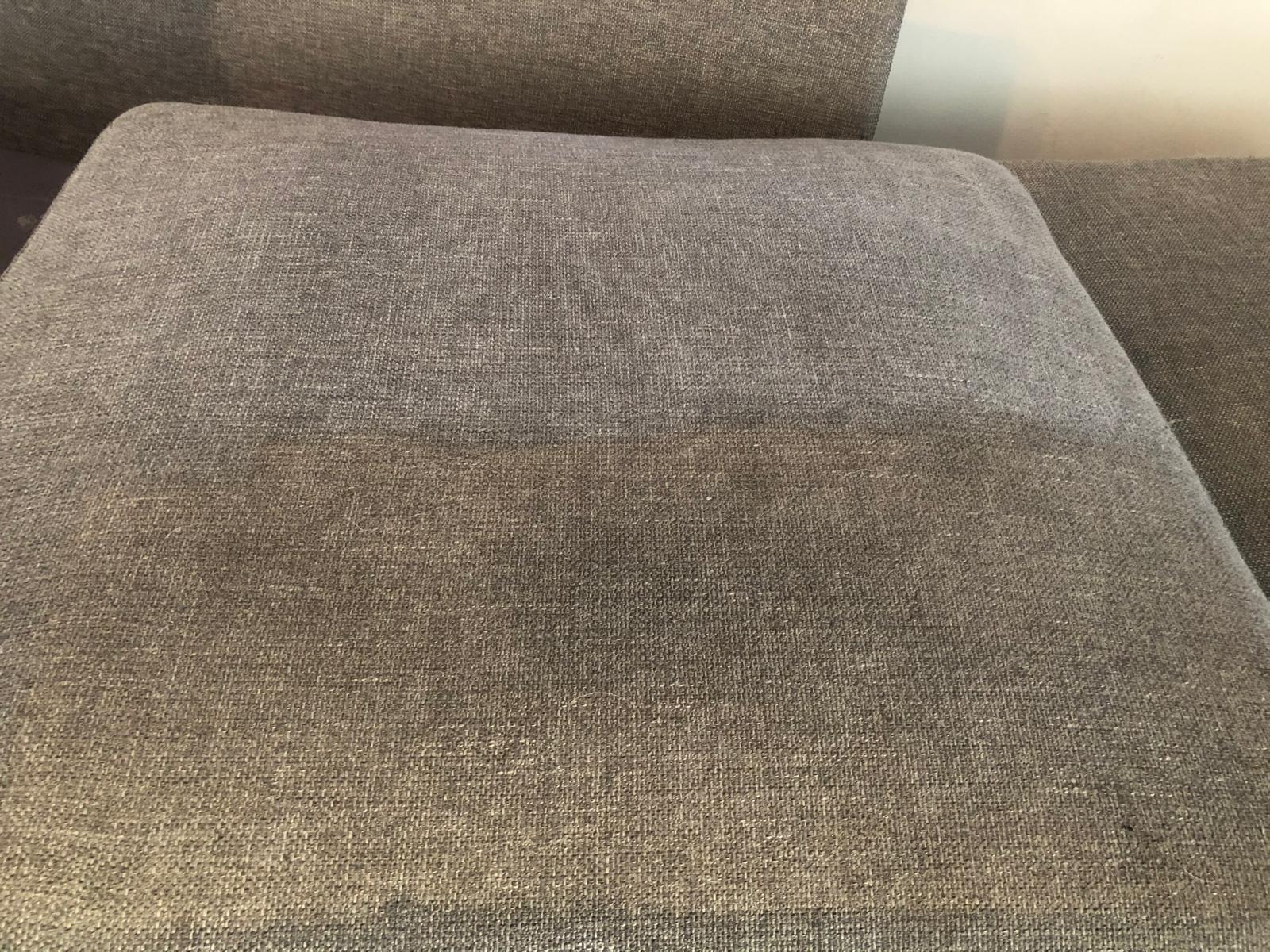 Upholstery cleaning result from a PCC job